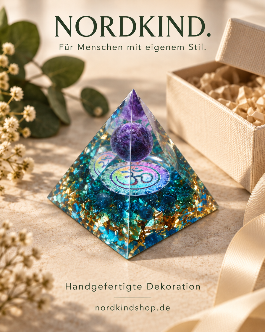 Prisma Form – Violett-Türkis · Om