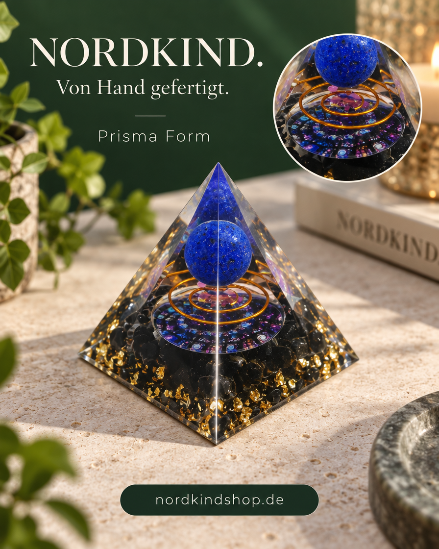 Prisma Form – Blau-Schwarz · Kugel