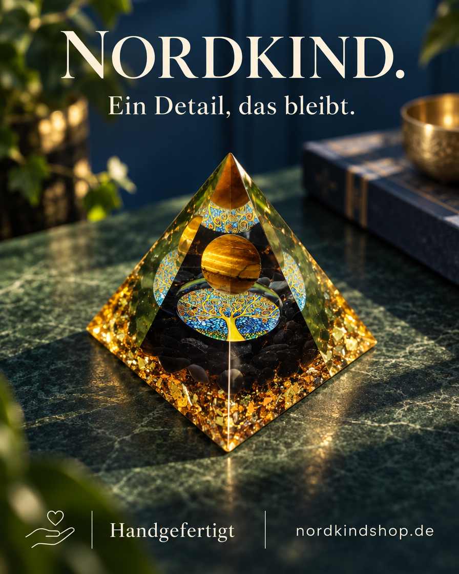 Prisma Form – Gold-Schwarz · Kugel