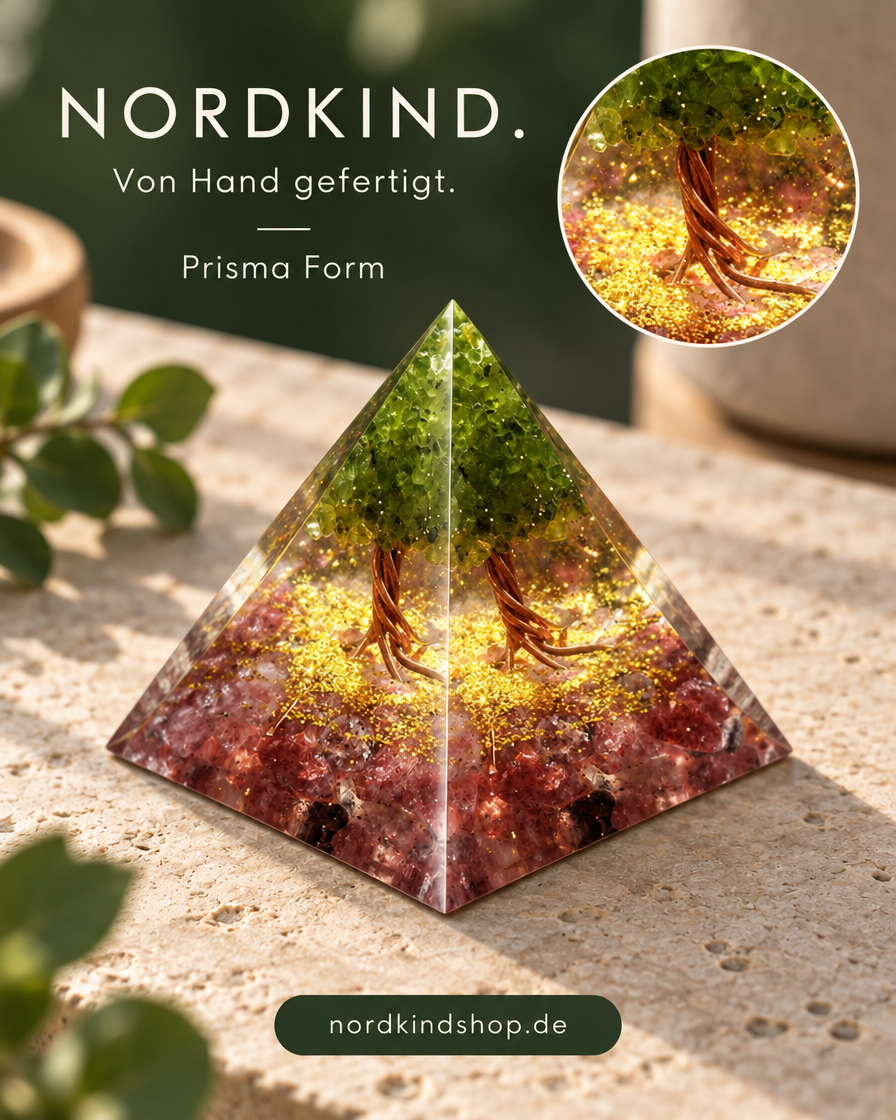 Prisma Form – Grün-Rosé · Baum