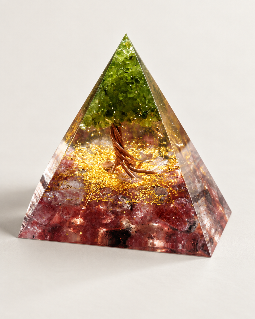 Prisma Form – Grün-Rosé · Baum