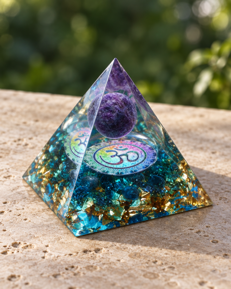 Prisma Form – Violett-Türkis · Om
