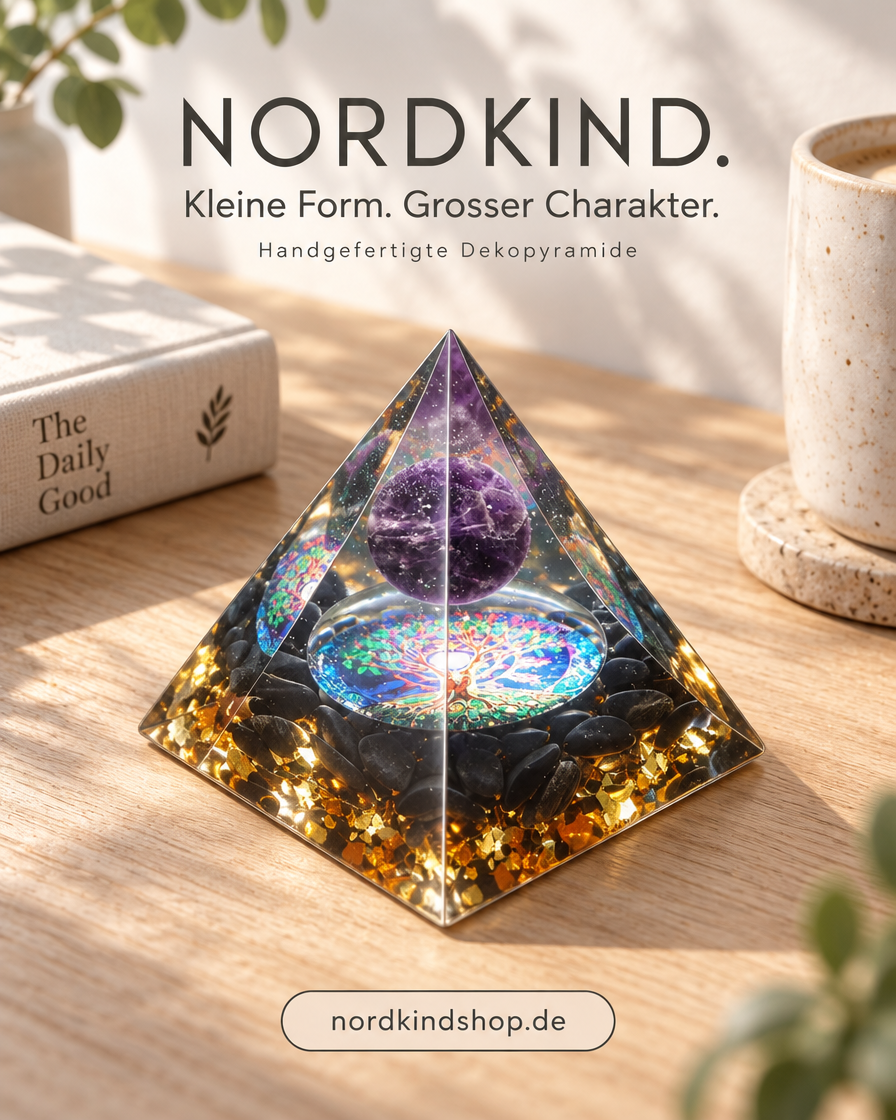 Prisma Form – Violett-Schwarz · Mandala