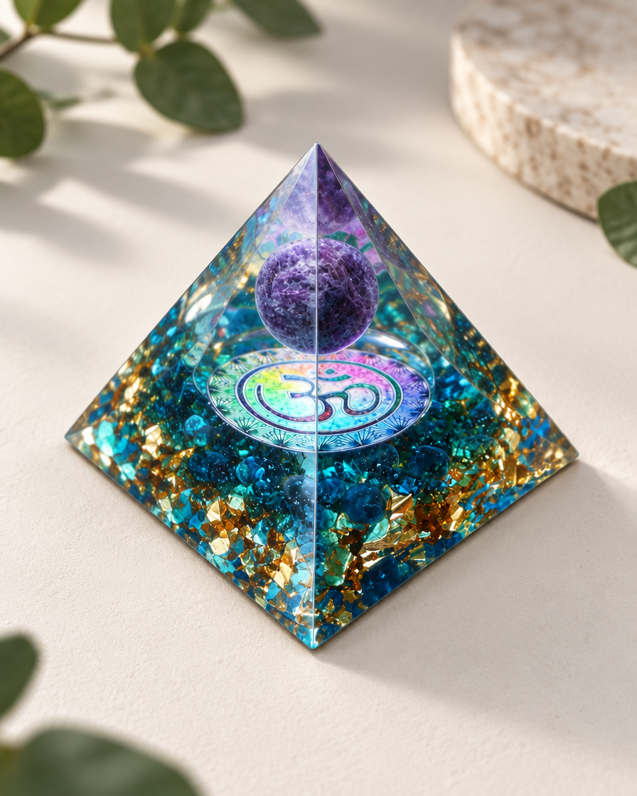 Prisma Form – Violett-Türkis · Om