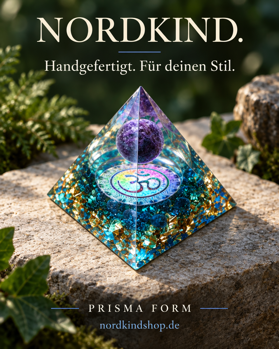 Prisma Form – Violett-Türkis · Om