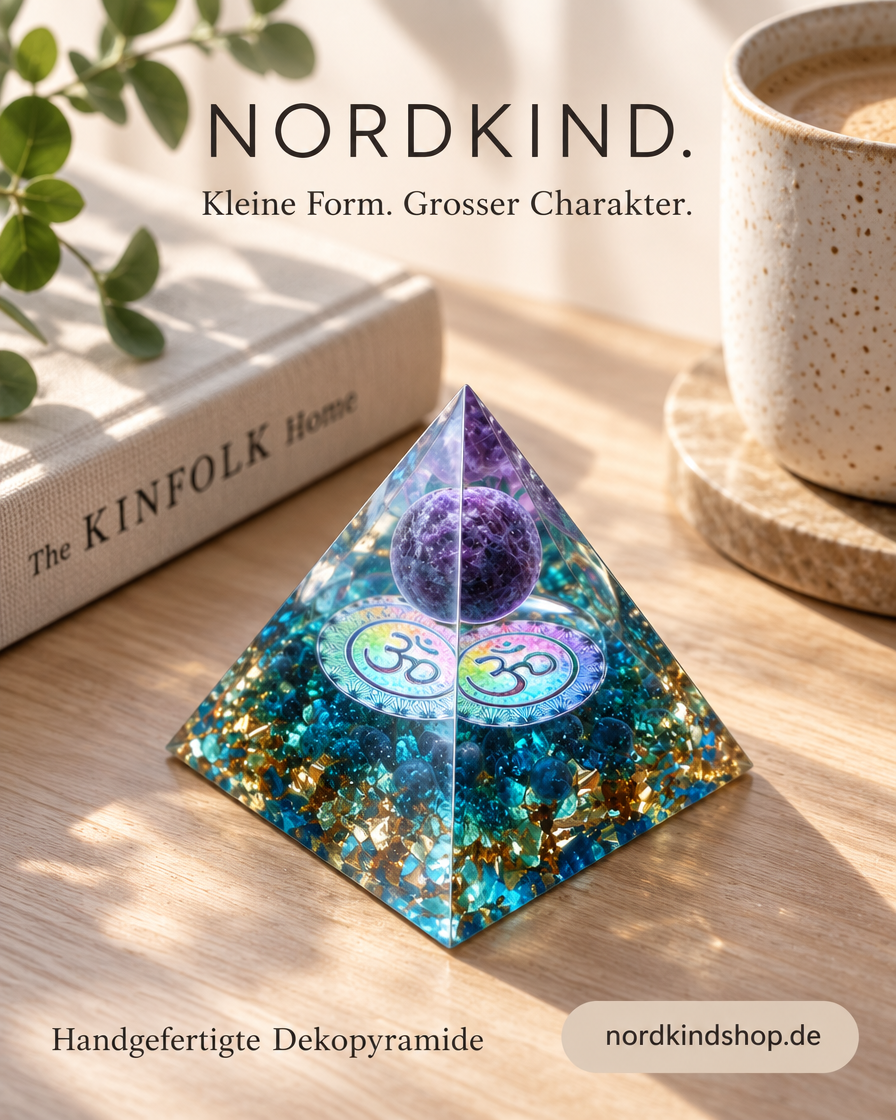 Prisma Form – Violett-Türkis · Om