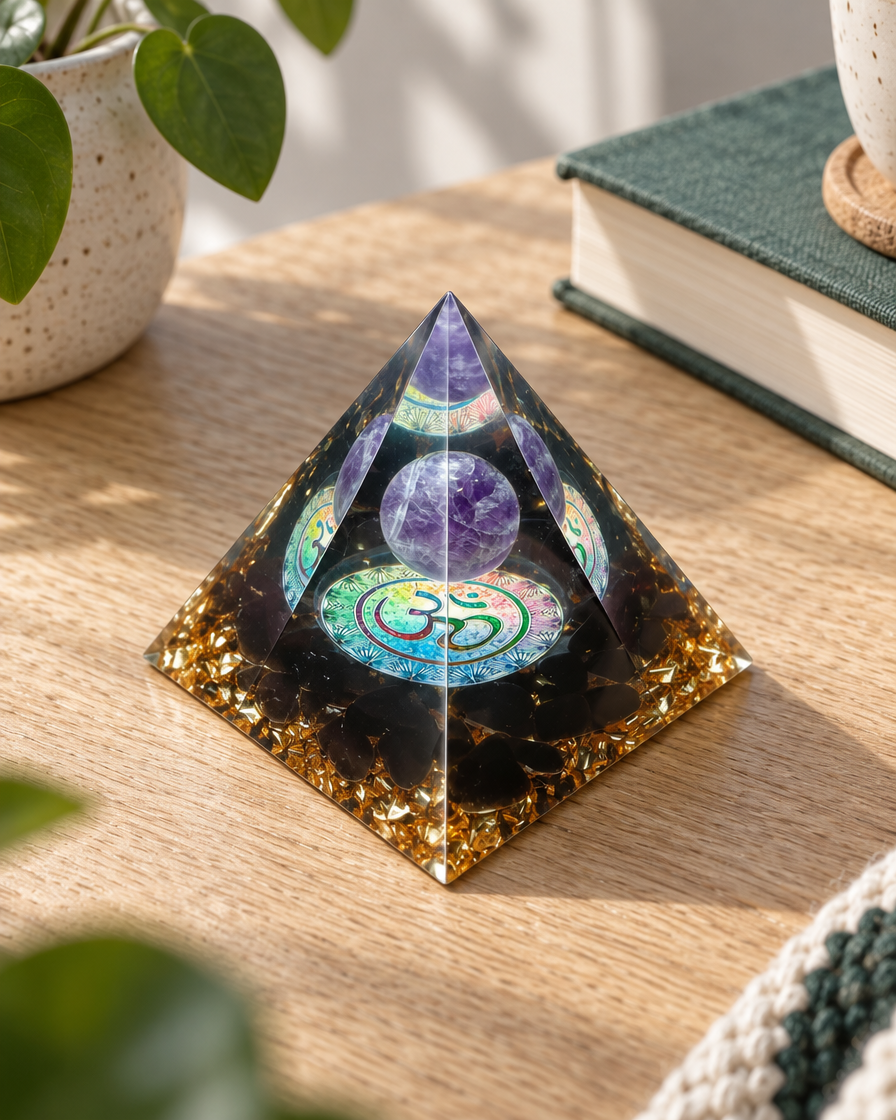 Prisma Form – Violett-Schwarz · Om