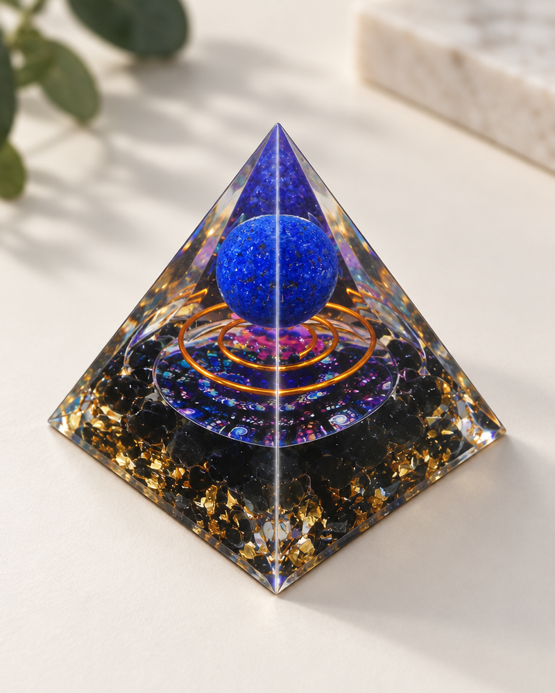 Prisma Form – Blau-Schwarz · Kugel