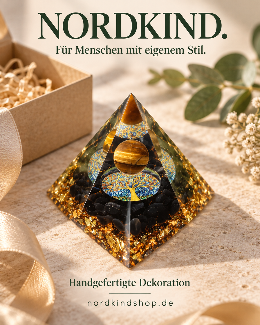 Prisma Form – Gold-Schwarz · Kugel