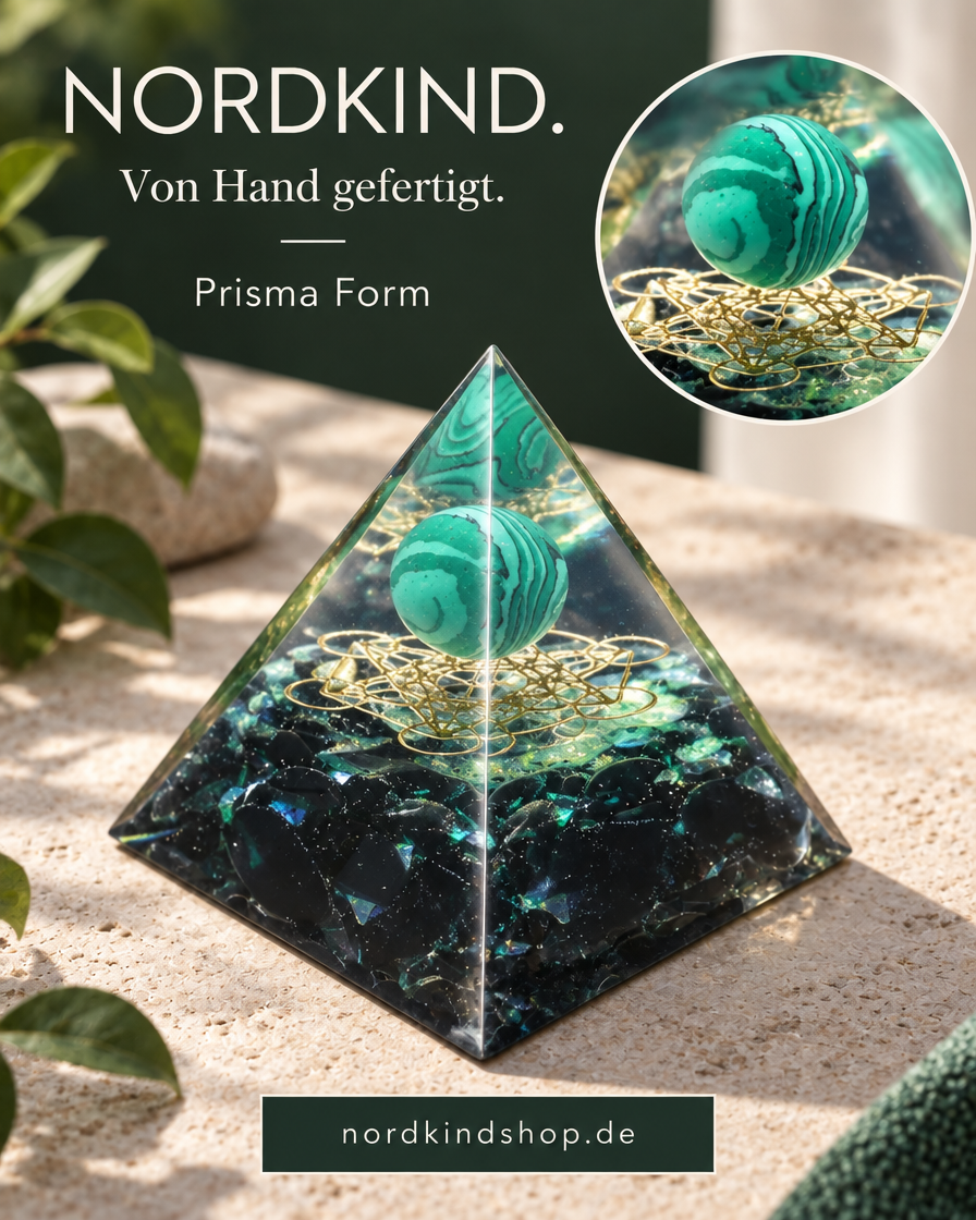 Prisma Form – Grün-Schwarz · Kugel