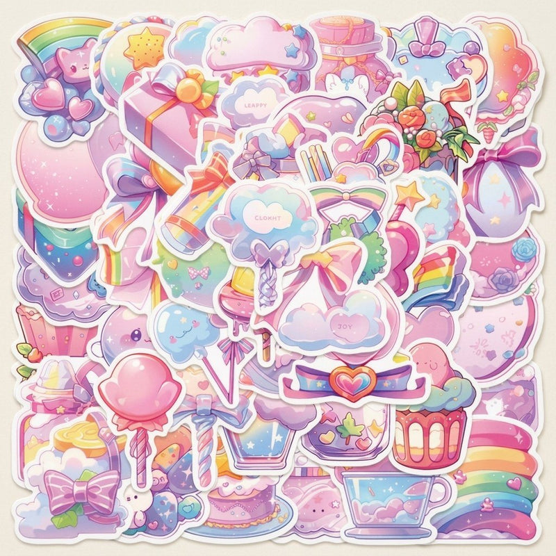 Candy Cloud – Pastell-Sticker, 50 Stück