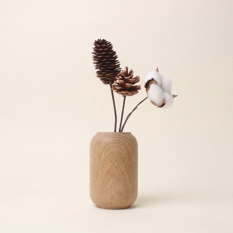 Oak Calm – Holzvase für Trockenblumen