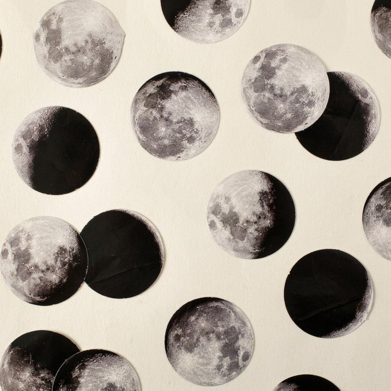 Moon Notes – Mond-Sticker für Journals, 45 Stück