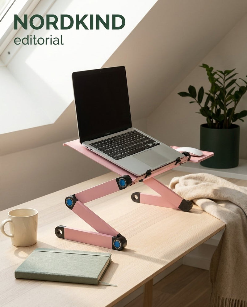 Verstellbarer Laptop-Klapptisch – Rosa