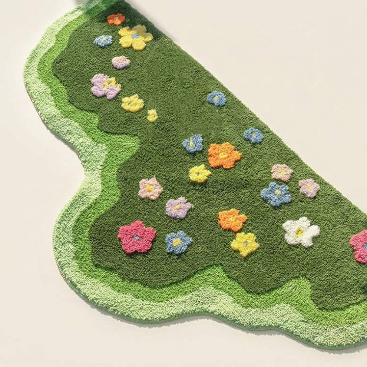 Blumenwiese mit Wellenrand