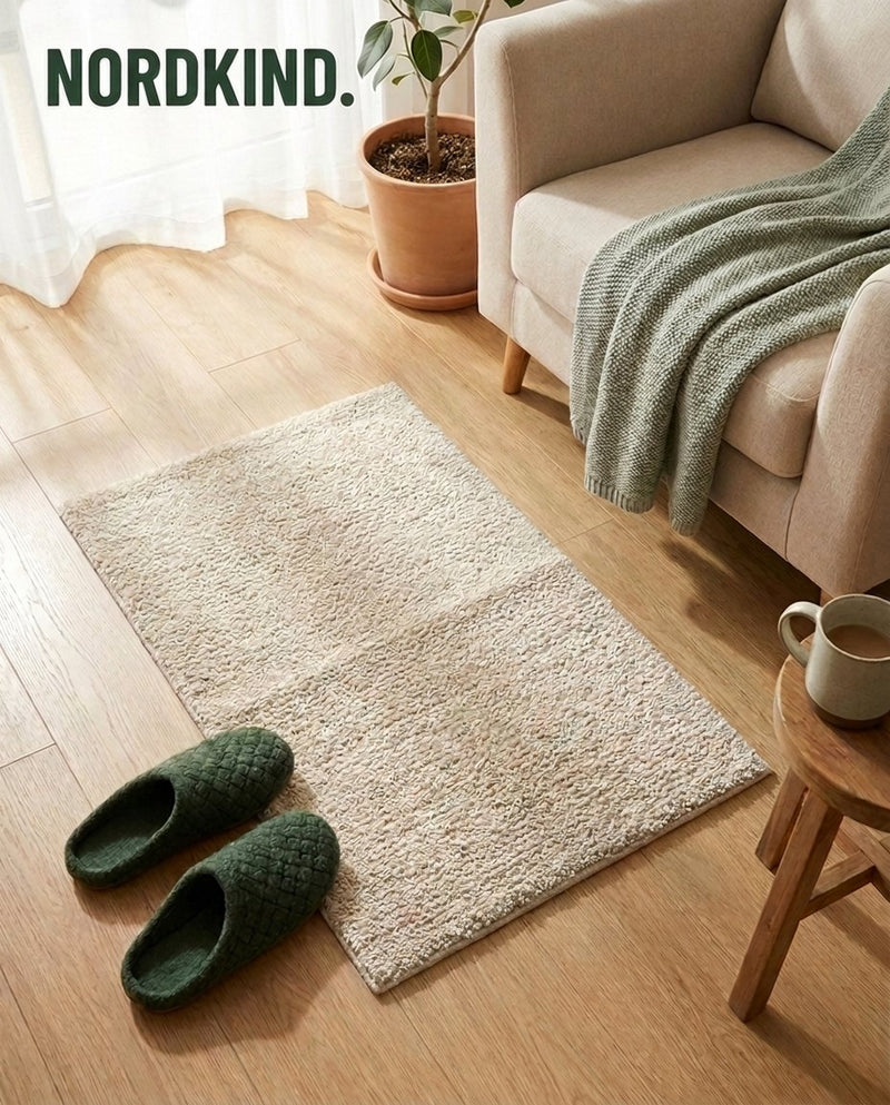 Schlichter Florteppich – Beige